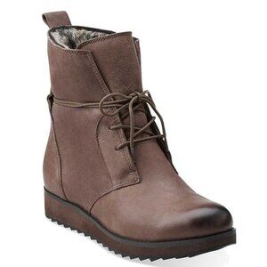 Clarks Minx Judy Narrative Leather Boots